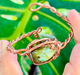 Labradorite Copper Braid Adjustable Cuff