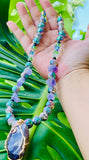 Cosmic Amethyst Lava Necklace