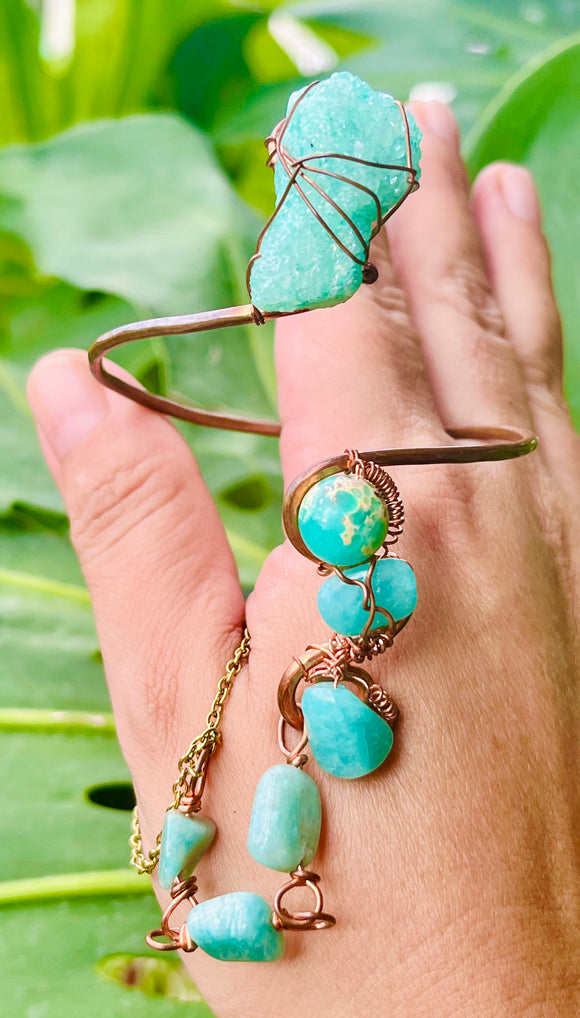 Druzy Jasper Amazonite Copper Panja