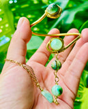 Green Calcite Brass Panja