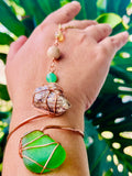 Seaglass Jasper Adjustable Copper Panja