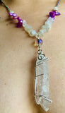 Peruvian Quartz Moon Necklace