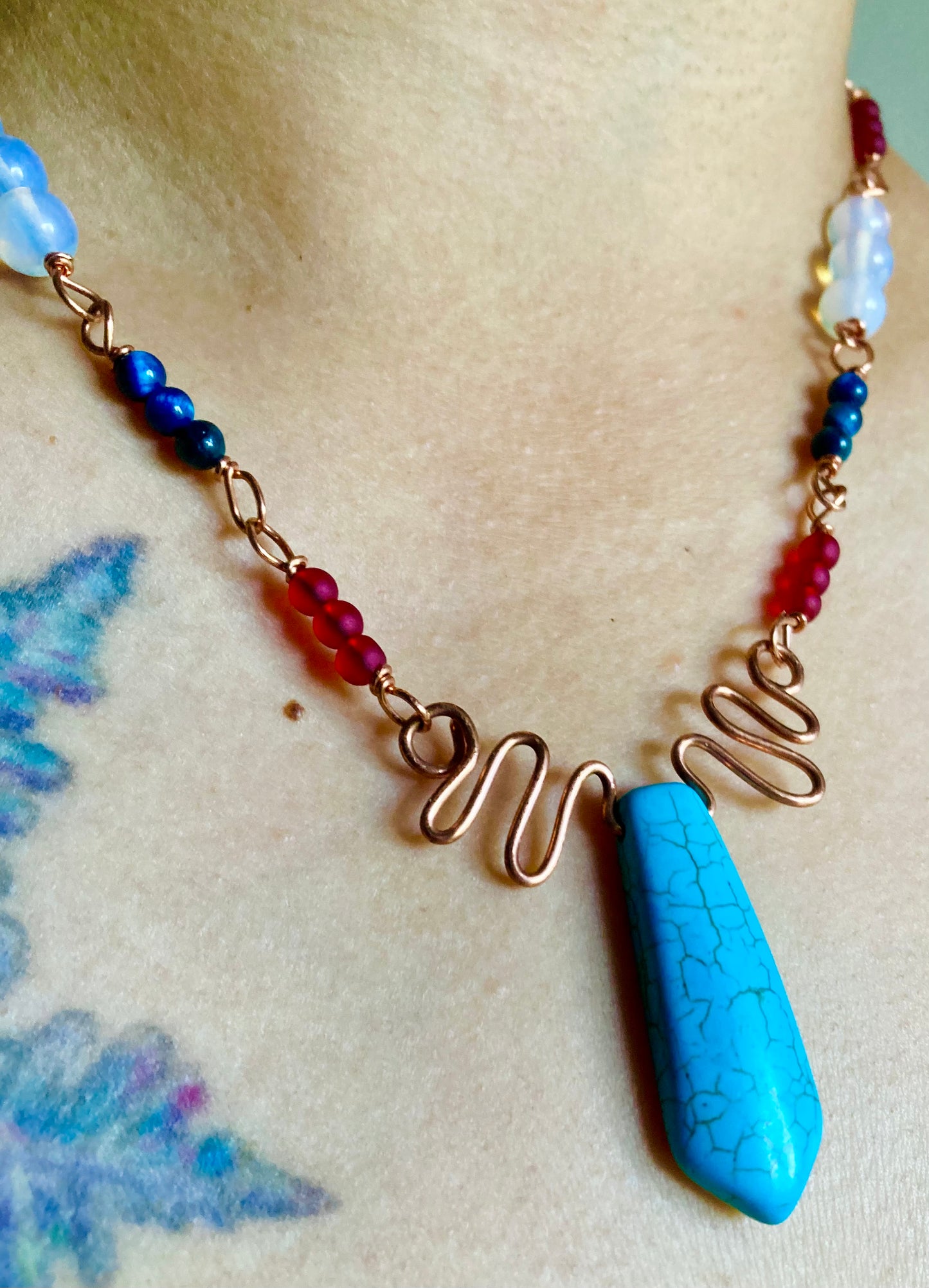 Howlite Tribal Necklace