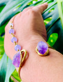 Lavender Amethyst Brass Panja