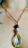 Himalayan Blue Tigerseye Moonstone Adjustable Necklace