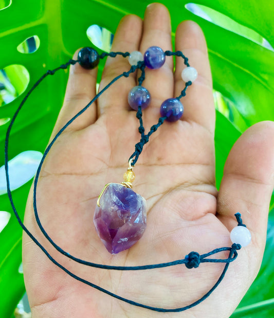 Amethyst Hemp Necklace