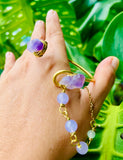 Lavender Amethyst Brass Panja
