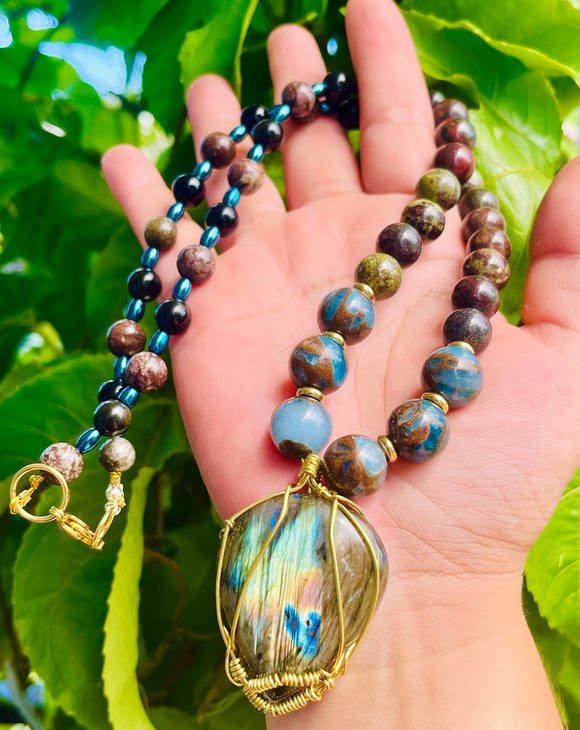 Rainbow Labradorite ~ Dragonsblood ~ Necklace