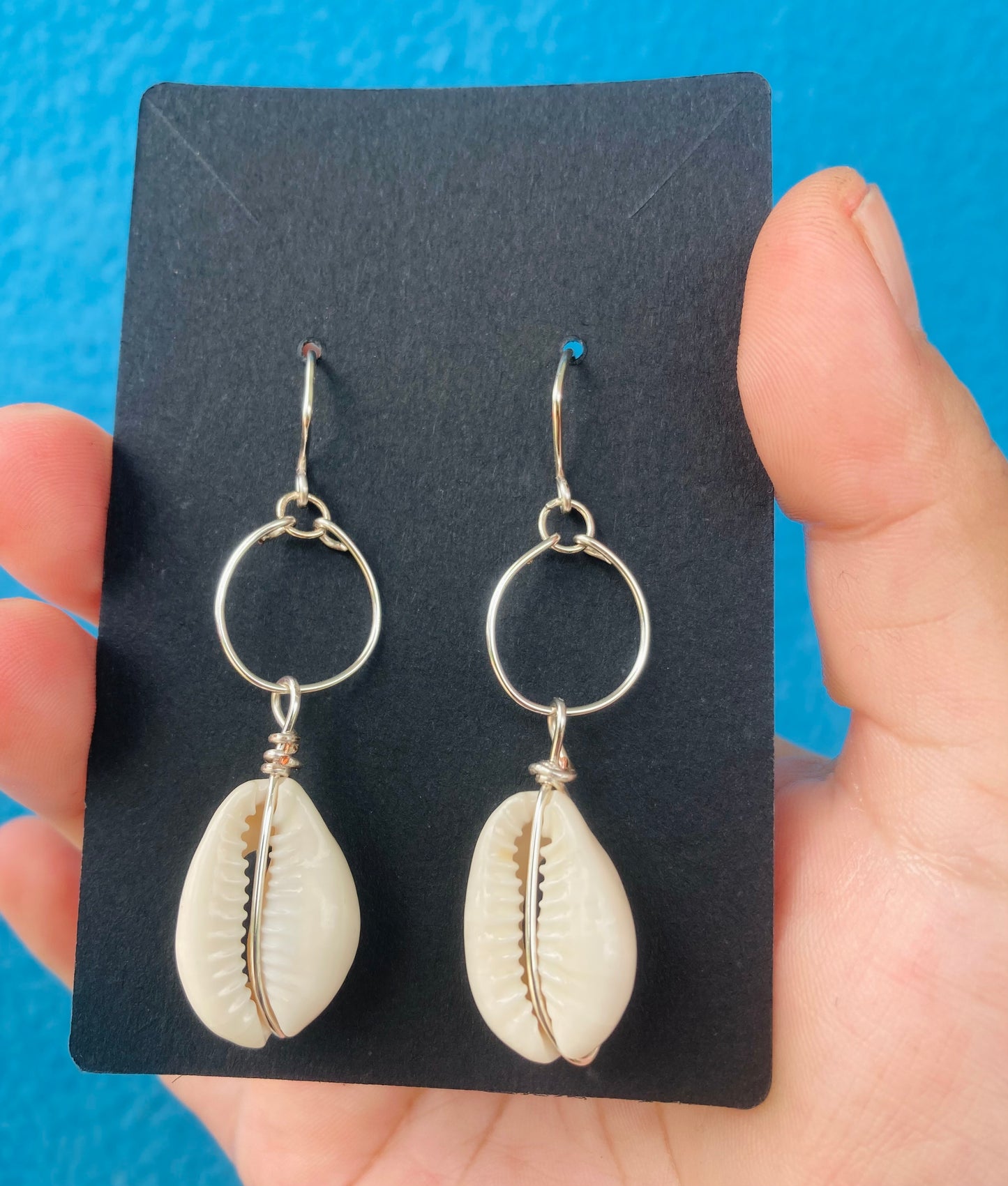 Mini Cowrie Hoops