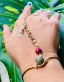 Labradorite Tigerseye Brass Panja