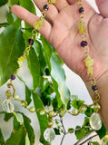 Chandelier Quartz Brass Necklace