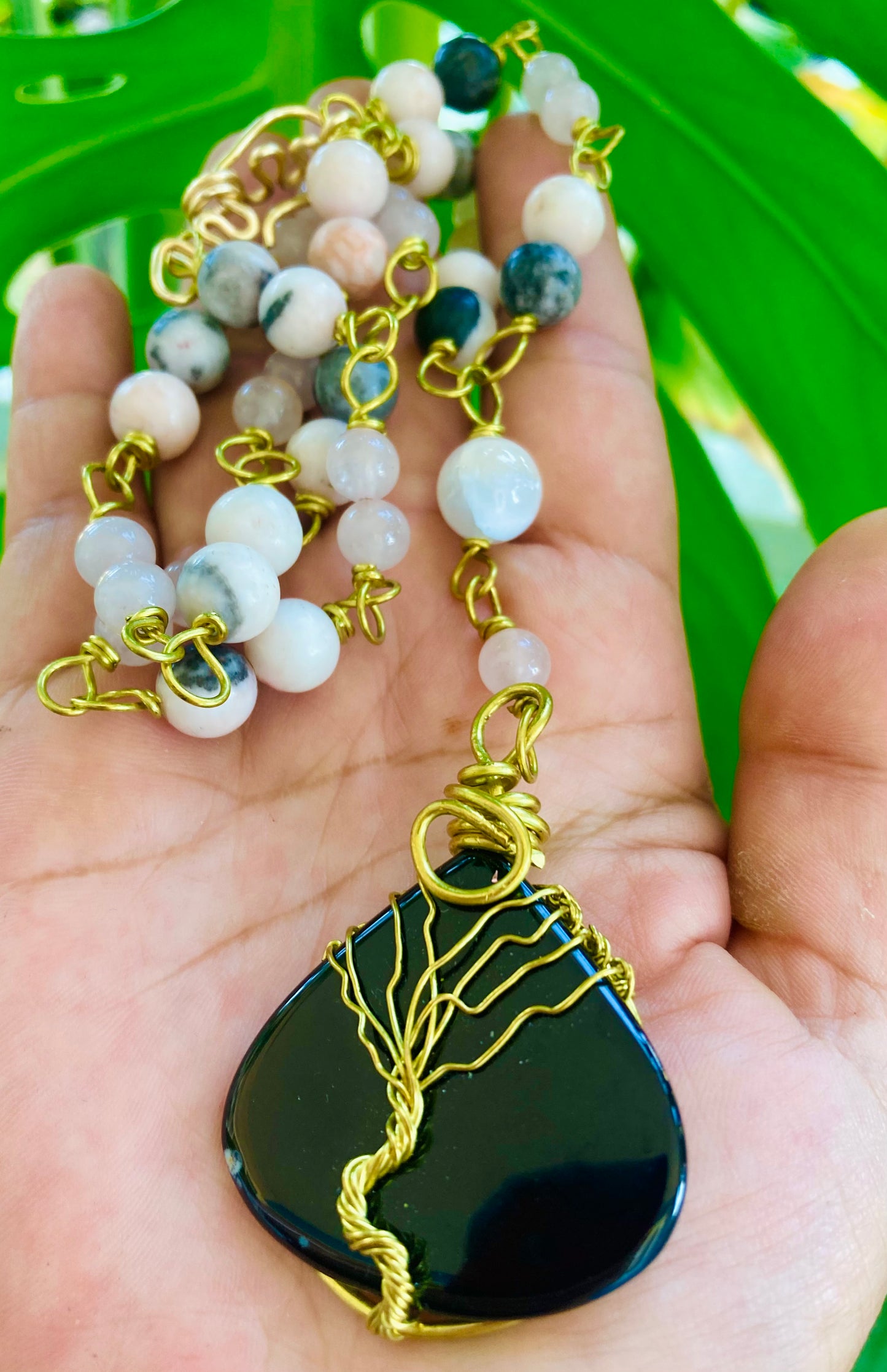 Onyx Tree Necklace