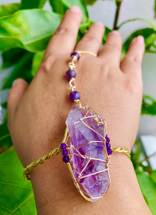 Amethyst 14k Gold Love Panja