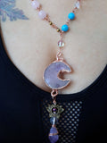 Rose Quartz Amethyst Moon