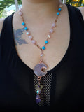 Rose Quartz Amethyst Moon