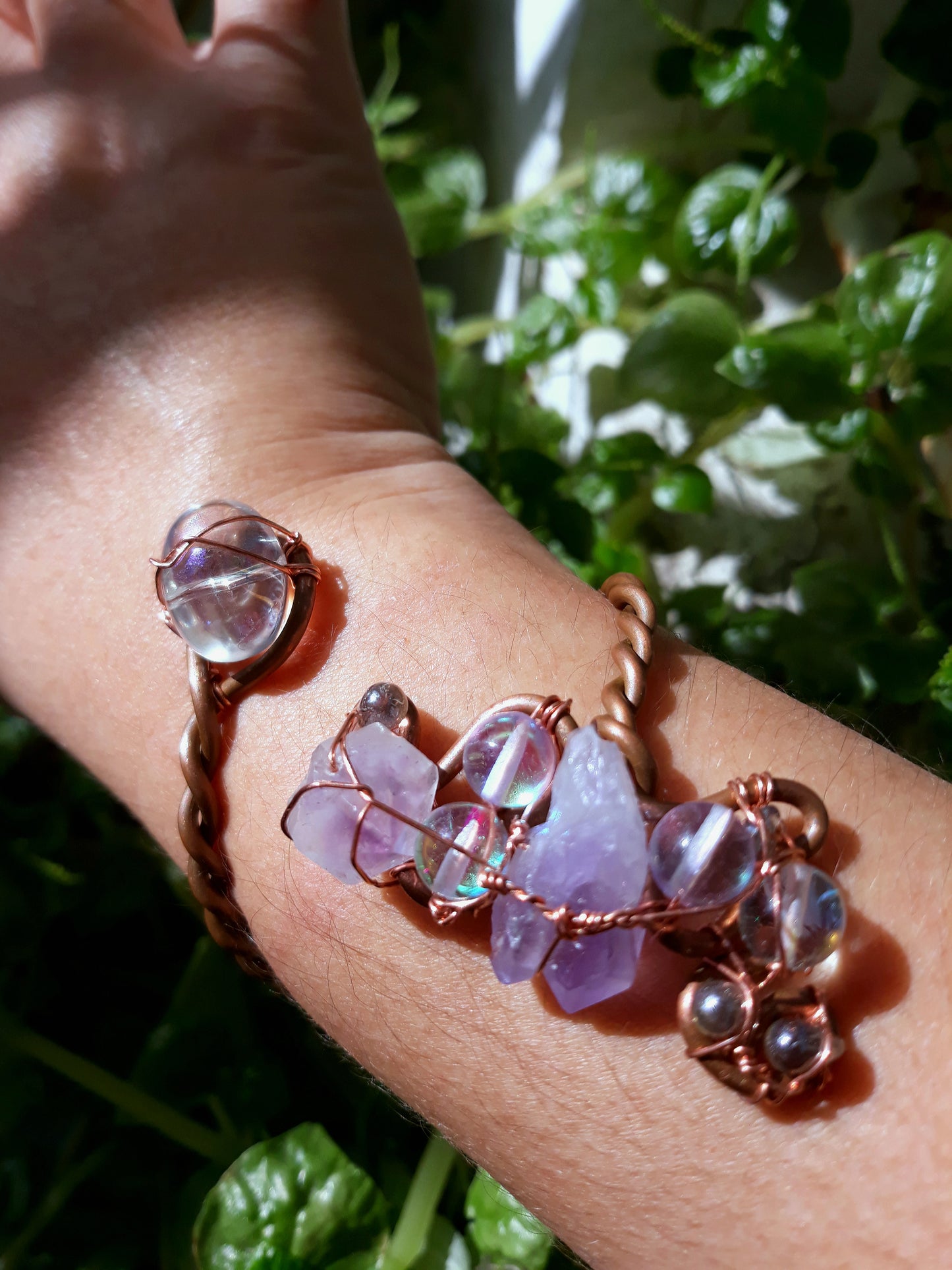 Amethyst Mystic Quartz Cuff