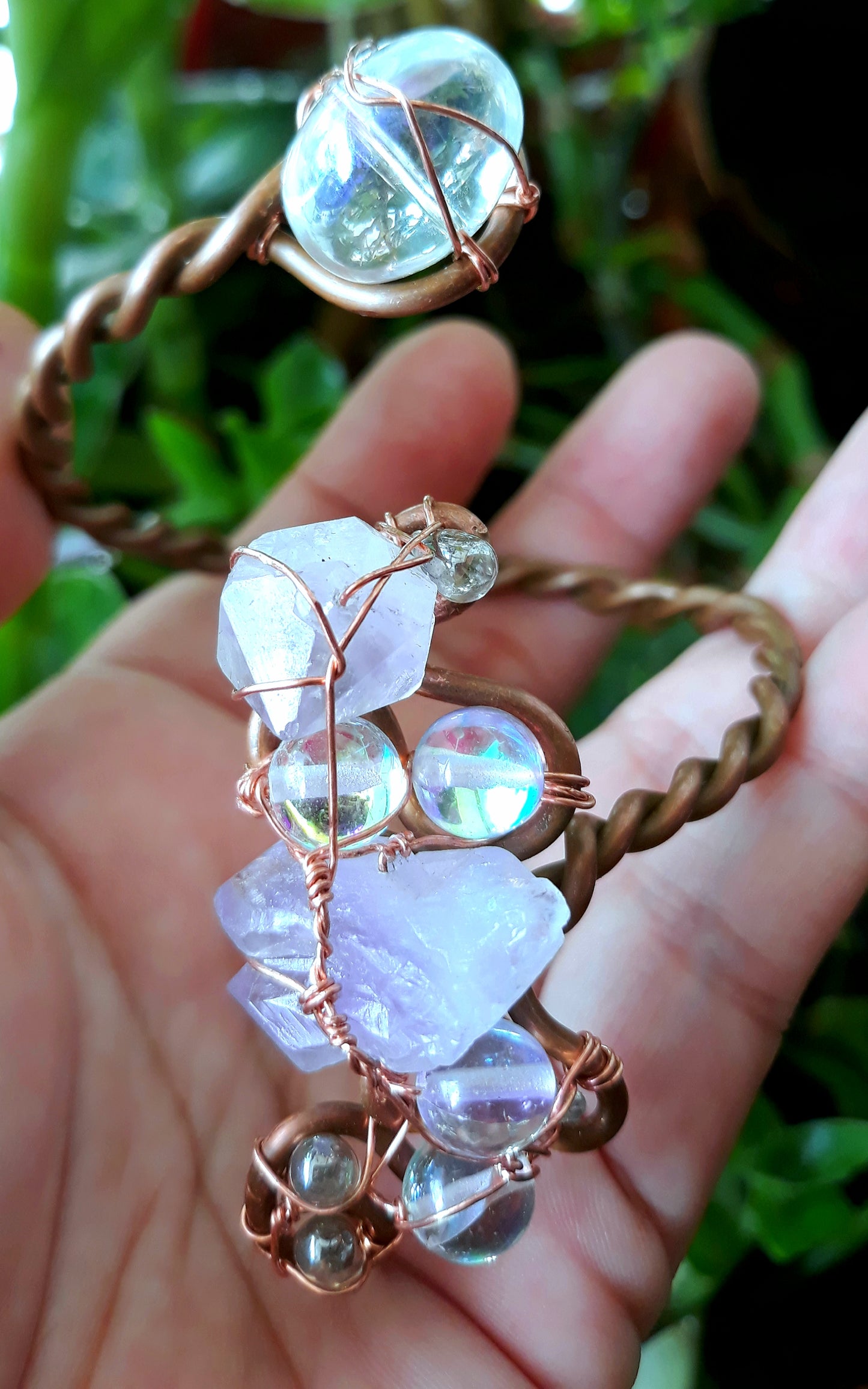 Amethyst Mystic Quartz Cuff