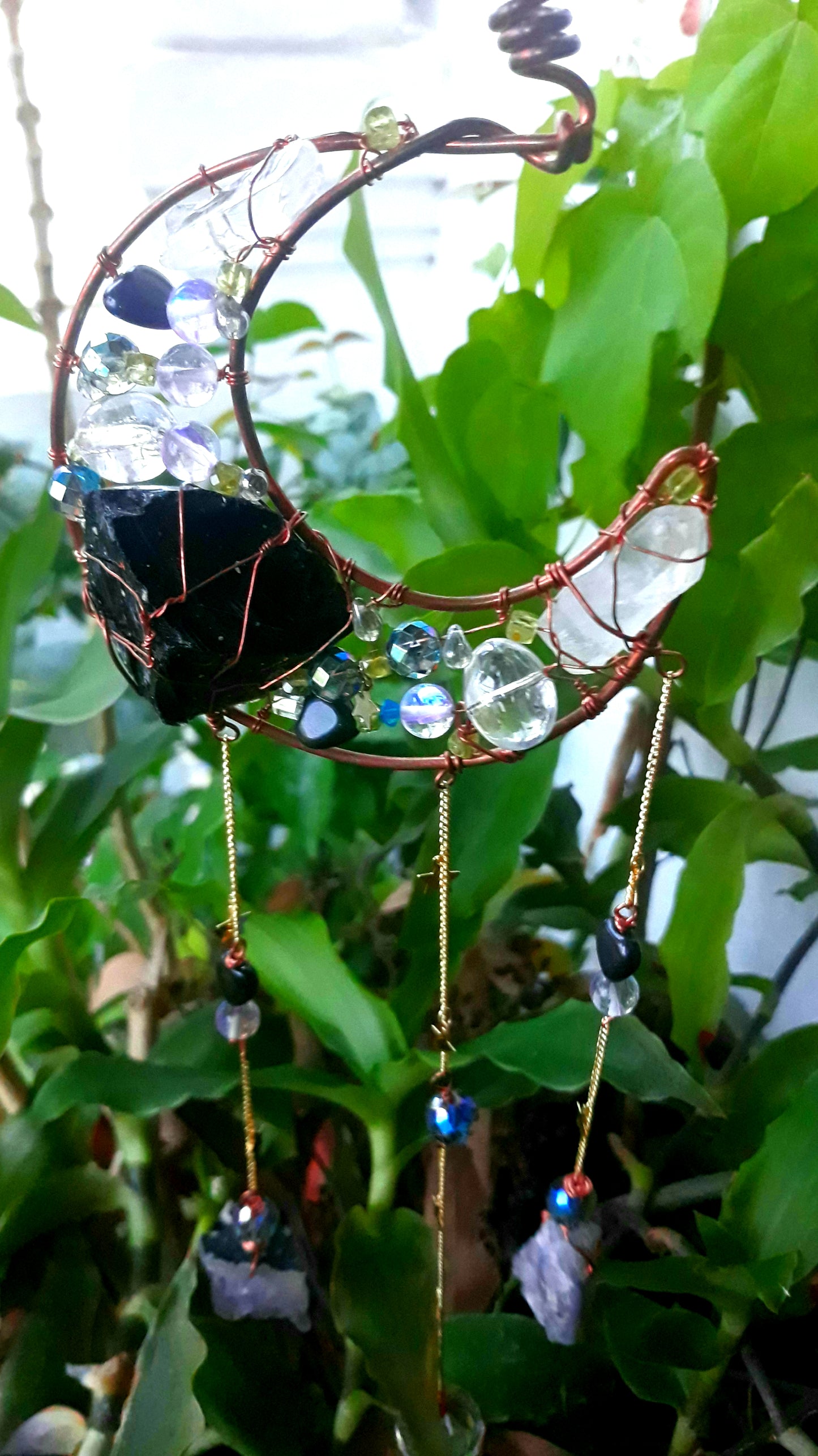 Obsidian Moon Suncatcher