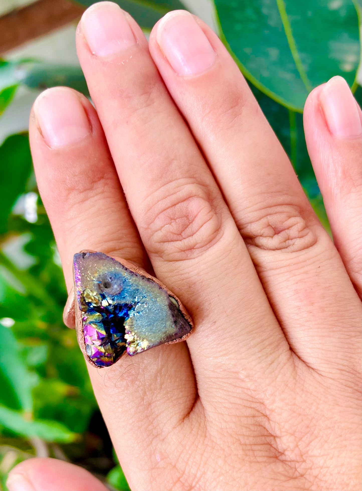 Rainbow Druzy Size 8