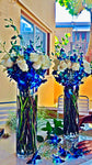 White Rose & Blue Orchids Arrangements