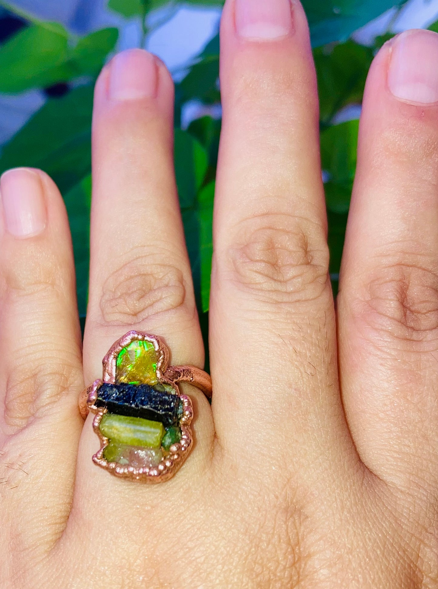 Opal Tourmaline Emerald Size 6
