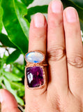 Moonstone~Amethyst Sz7.5