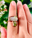 Peridot / Selenite Size 9