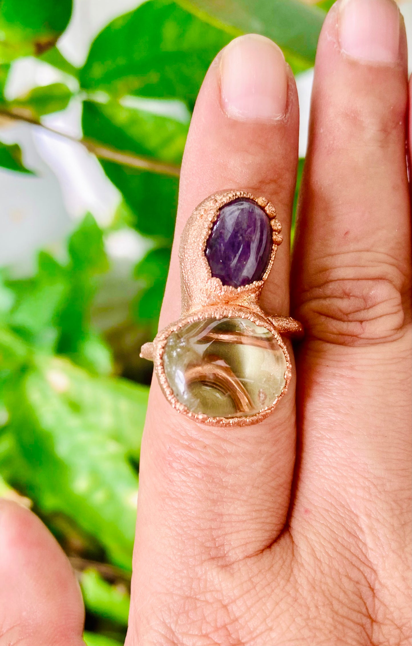 Amethyst Quartz Ring Size 7.5