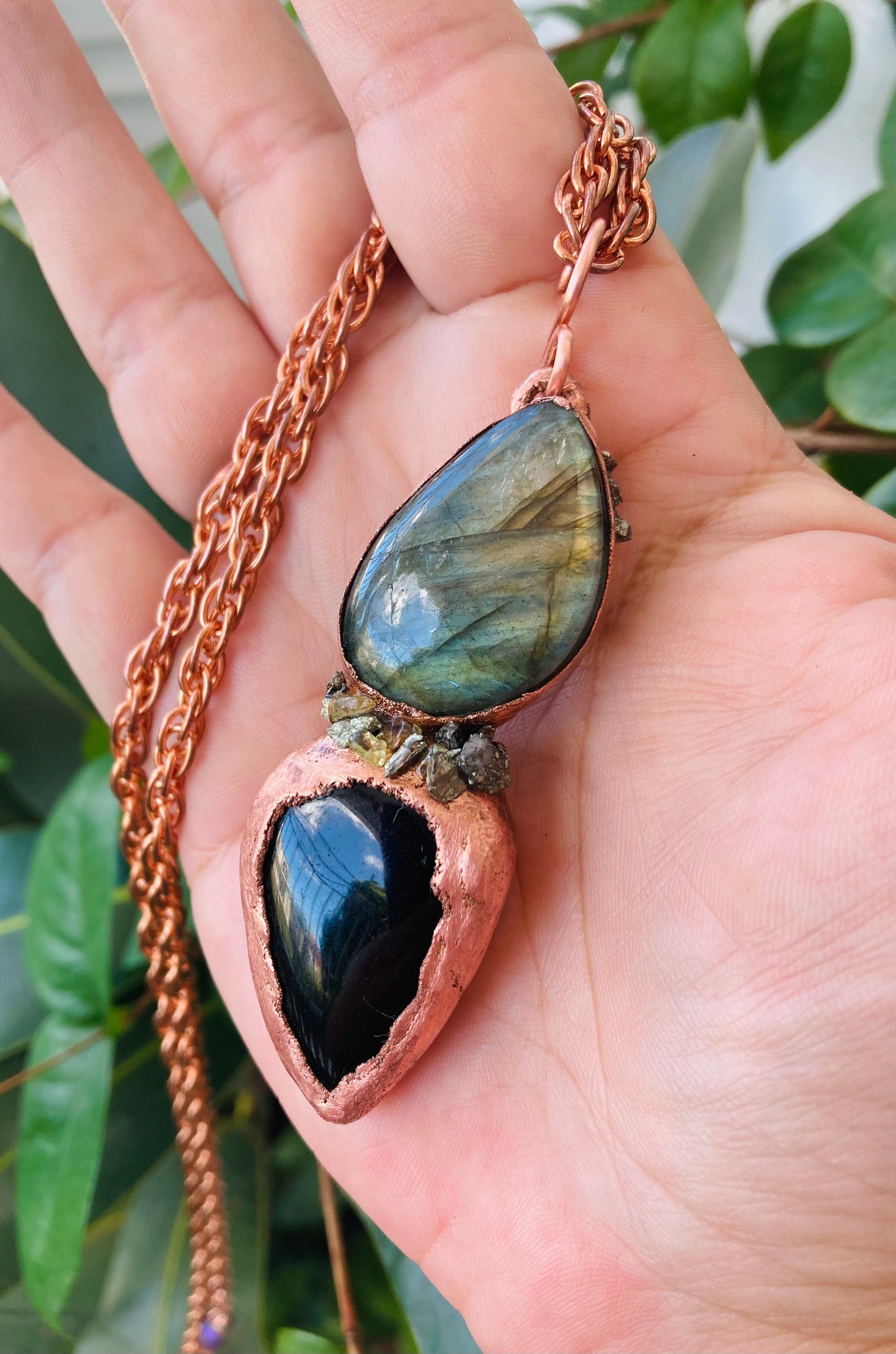 Labradorite / Onyx / Infinity Pendant Etsy