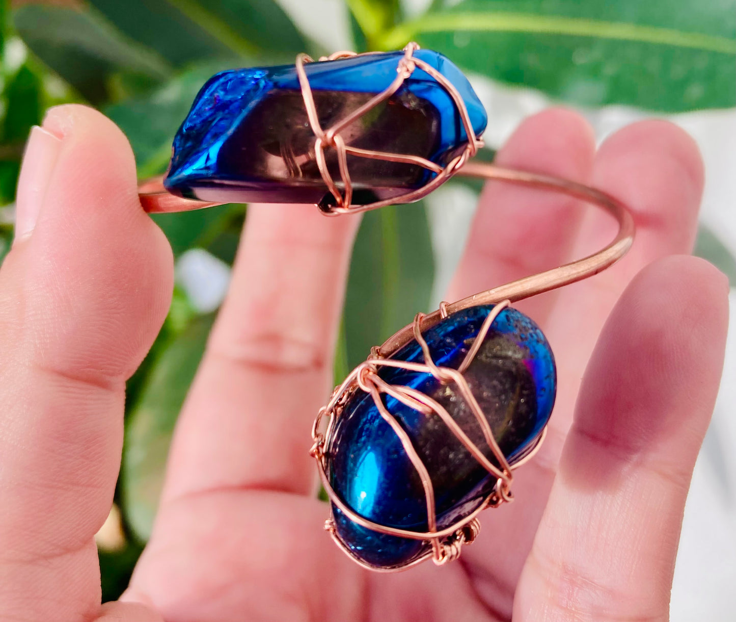 Titanium Blue Quartz Cuff