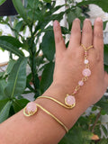 Rose Quartz Brass Panja