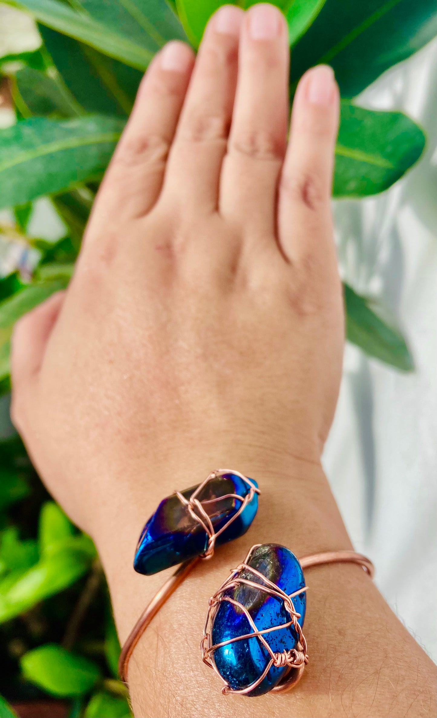 Titanium Blue Quartz Cuff