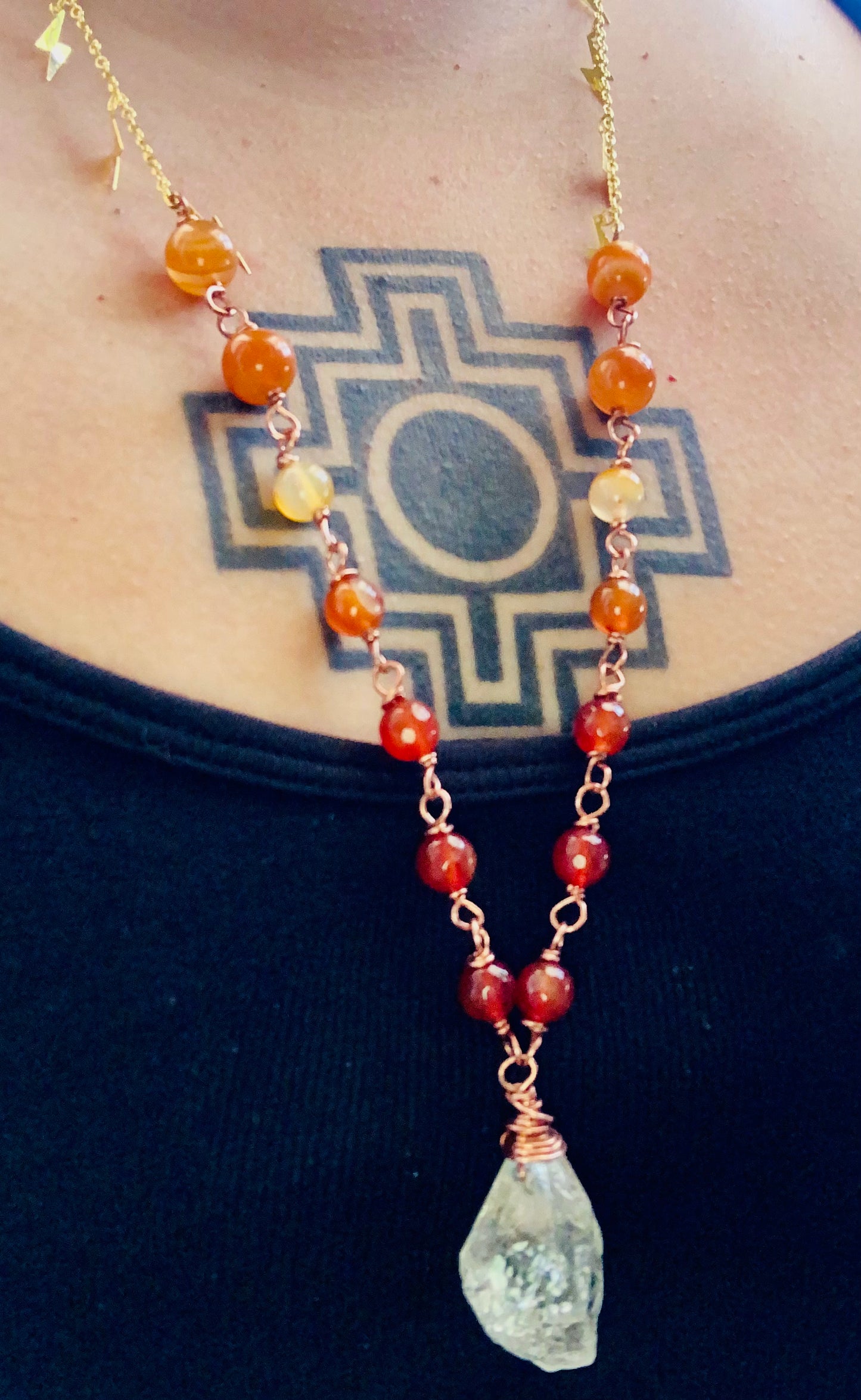 Sacral Chakra Lightning Necklace