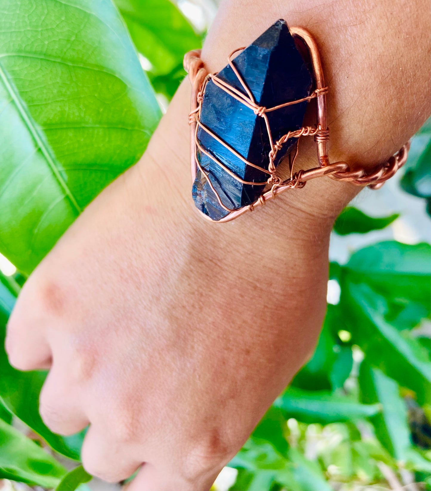 Large Smoky Quartz Cuff