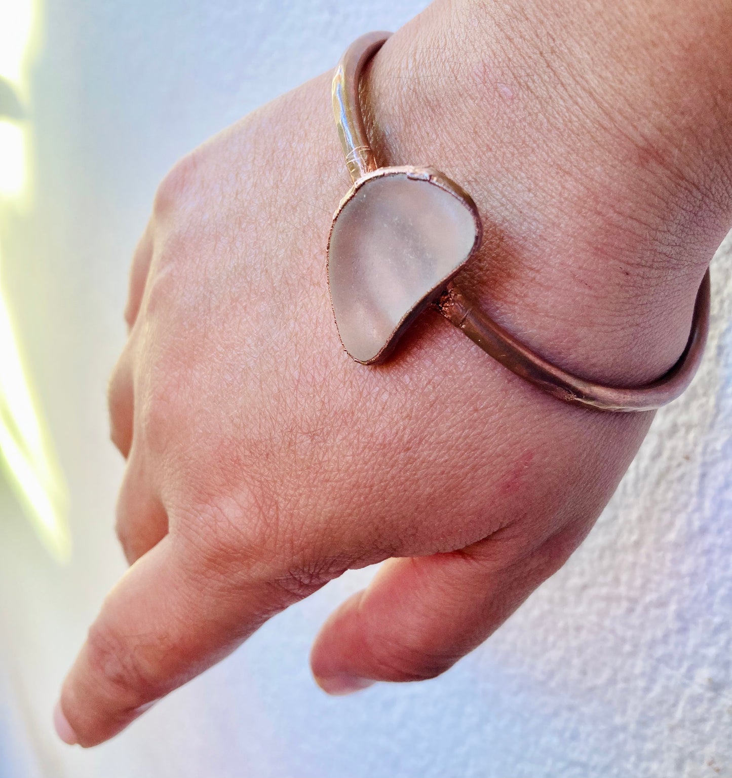 Milky Moon Seaglass Bangle