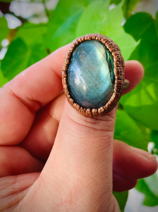 Labradorite Ring Size 8.5