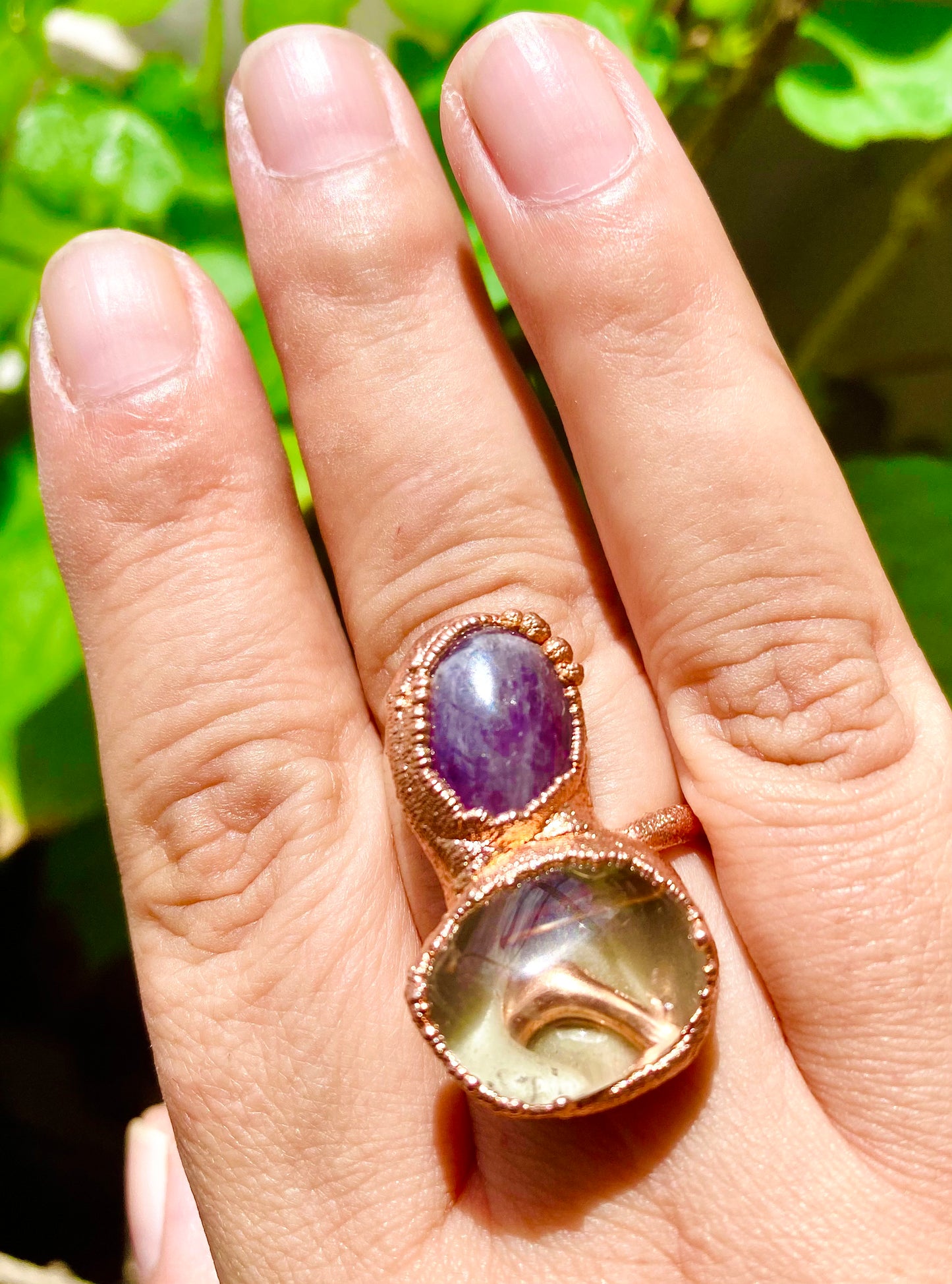 Amethyst Quartz Ring Size 7.5