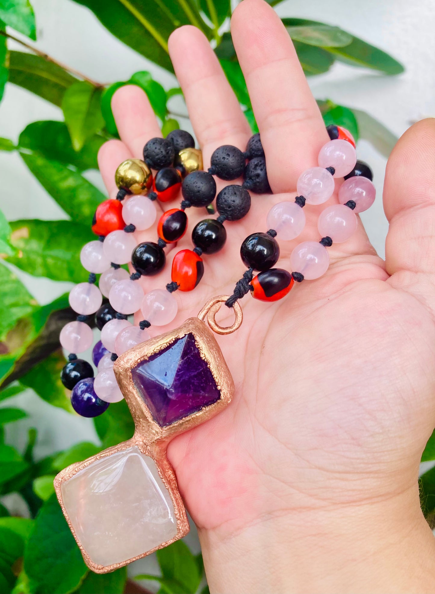 Amethyst / Rose Quartz Necklace