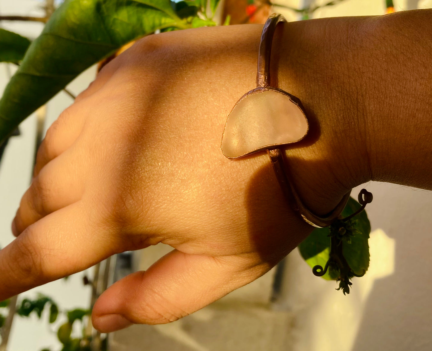 Milky Moon Seaglass Bangle