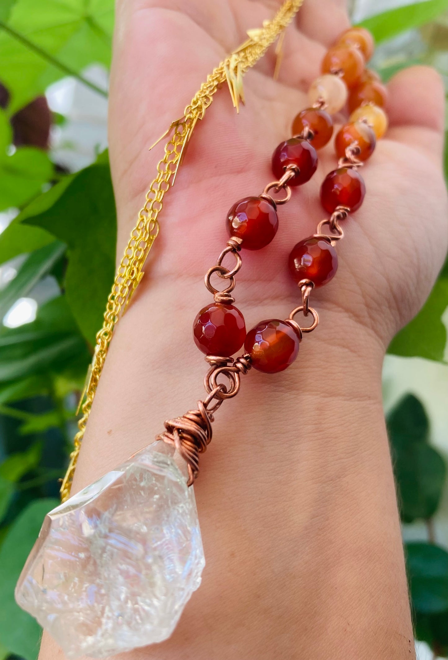 Sacral Chakra Lightning Necklace