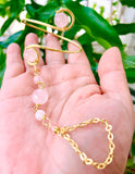 Rose Quartz Brass Panja