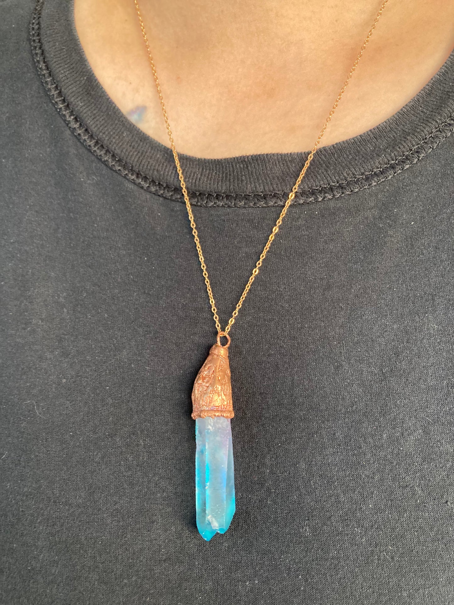 Tricolor Quartz Necklace