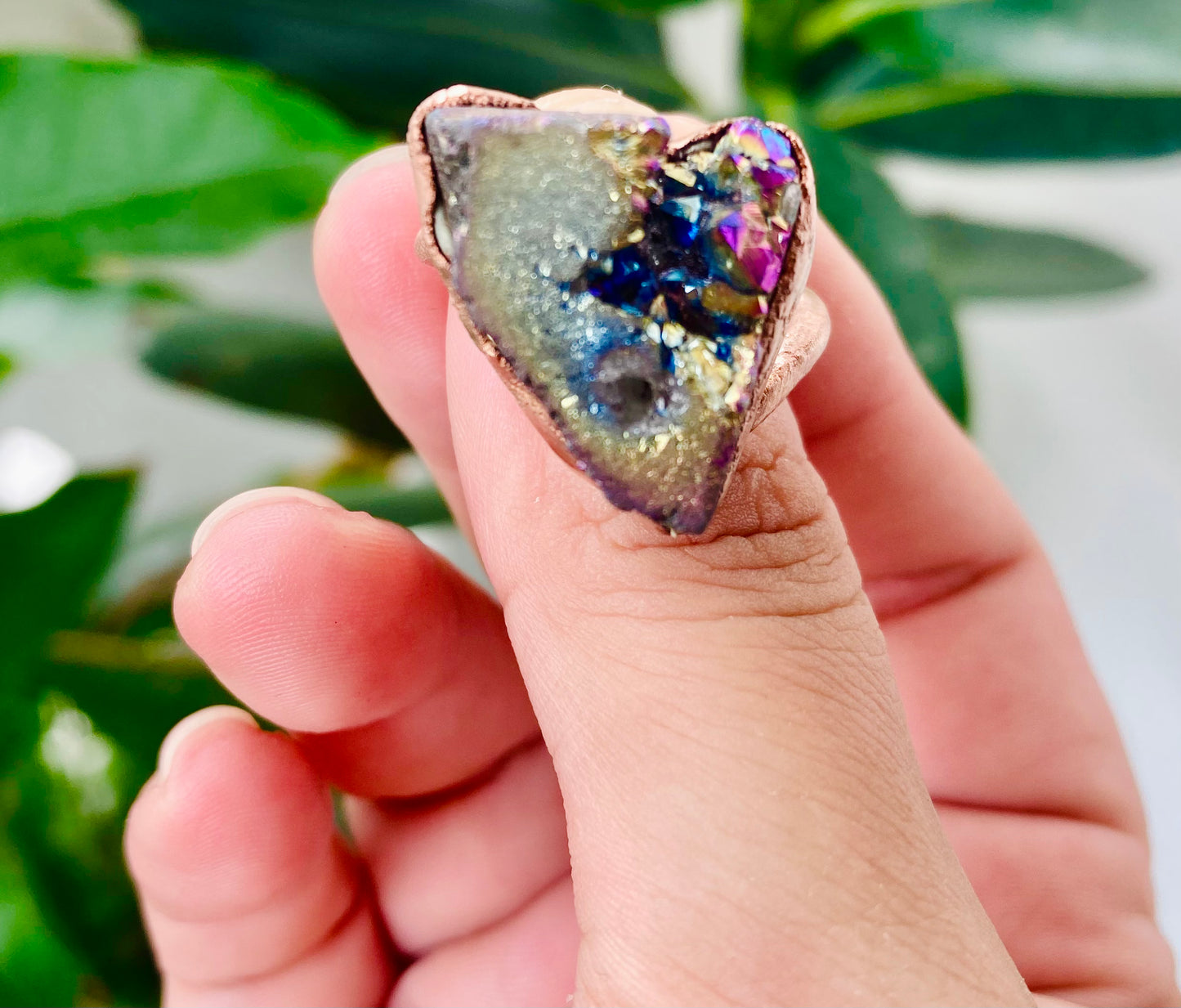 Rainbow Druzy Size 8