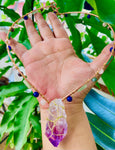 Amethyst Halo Necklace