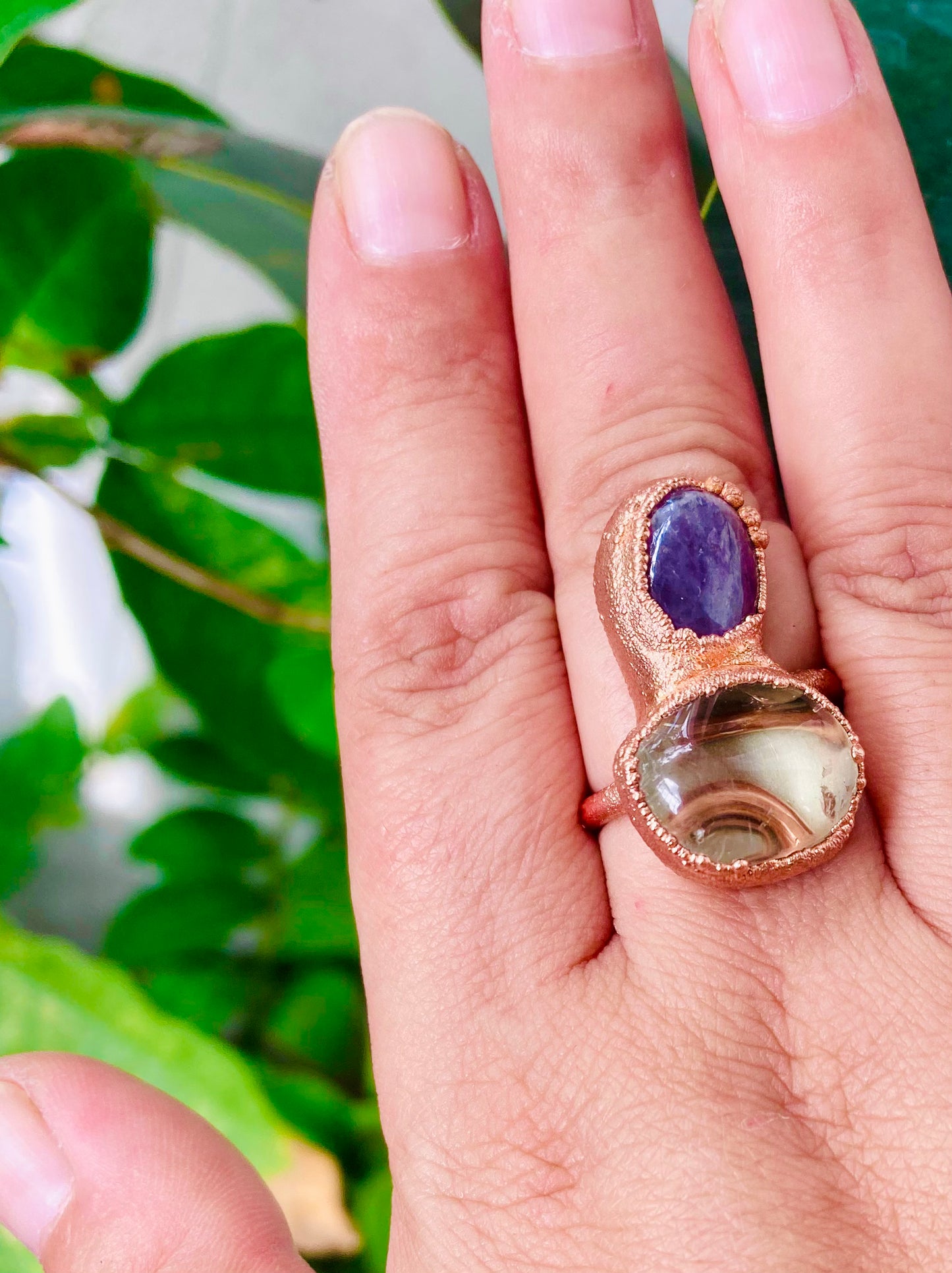 Amethyst Quartz Ring Size 7.5