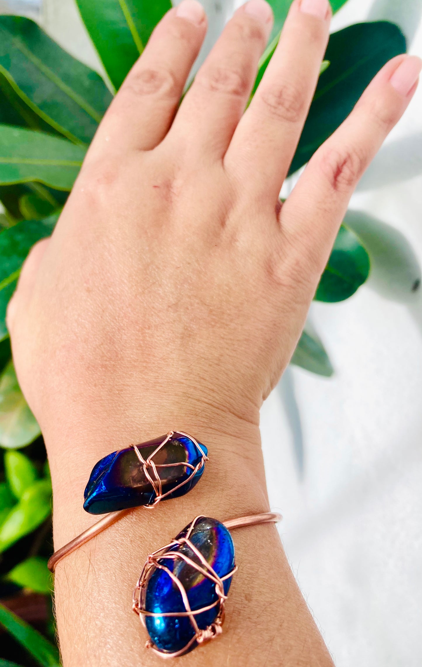 Titanium Blue Quartz Cuff