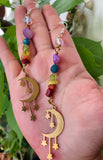 Rainbow Moon Earrings