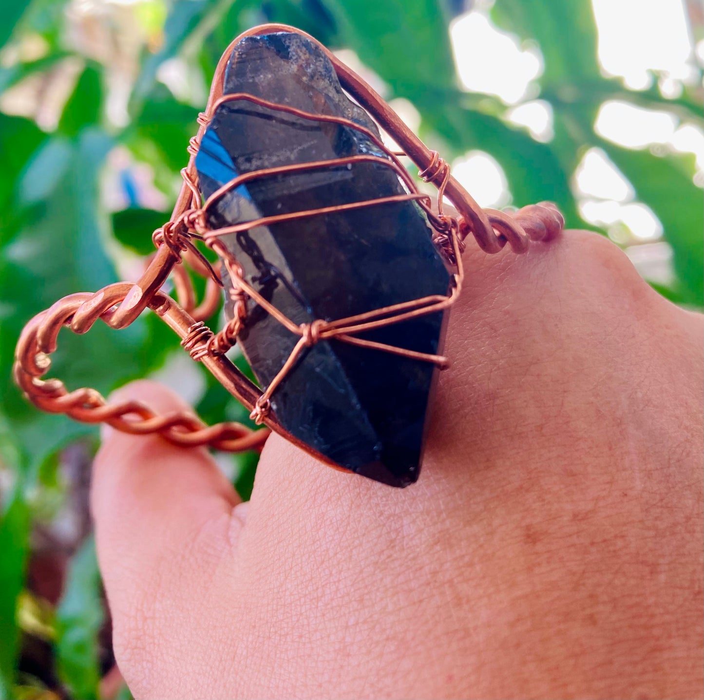 Large Smoky Quartz Cuff