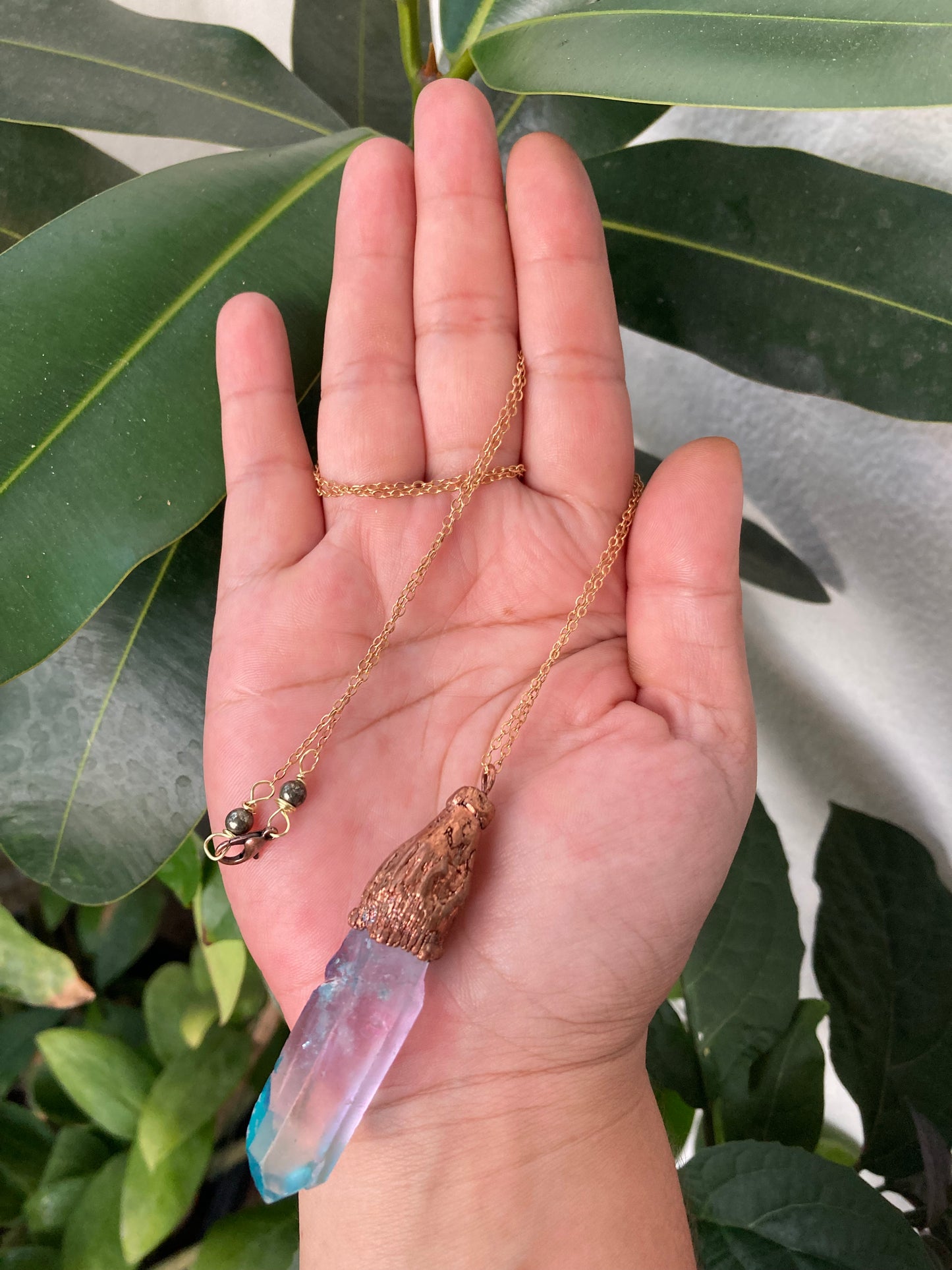 Tricolor Quartz Necklace