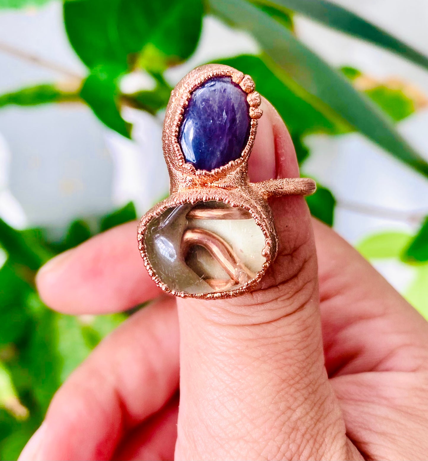 Amethyst Quartz Ring Size 7.5